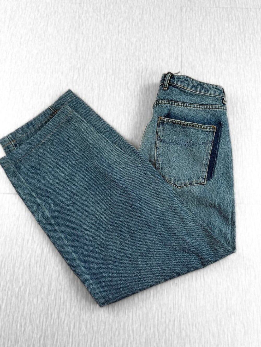 SER.O.YA Size 28 Medium Wash Blue Wide-Leg Denim Jeans